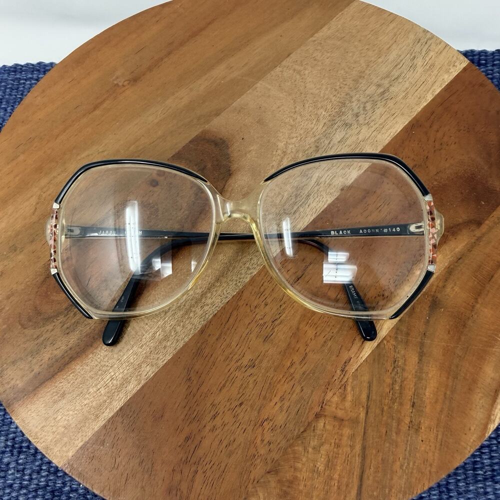 Adonna Eyeglasses Frame JASON 135mm Full Rim Black #140 VTG RARE